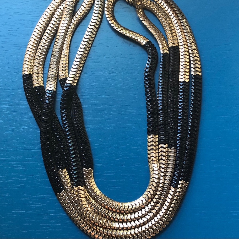 Gold & Black Statement Necklace